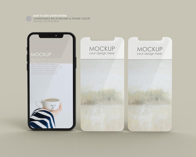 Realistic telefone mockup