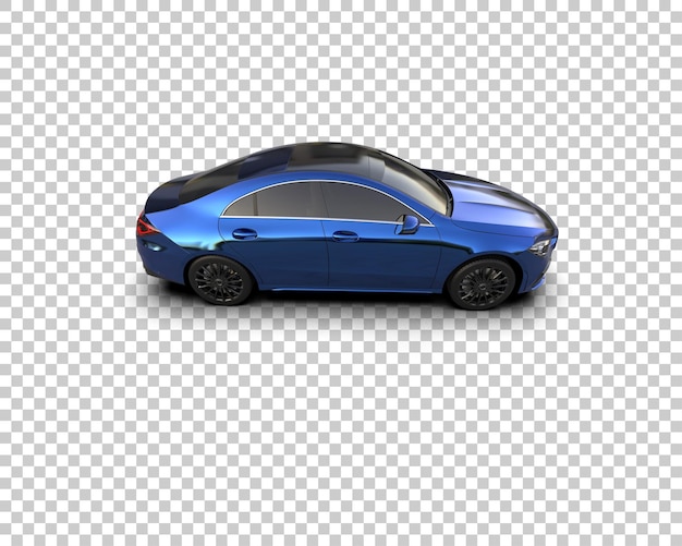 Realistické auto izolované na pozadí, 3D renderování, ilustrace