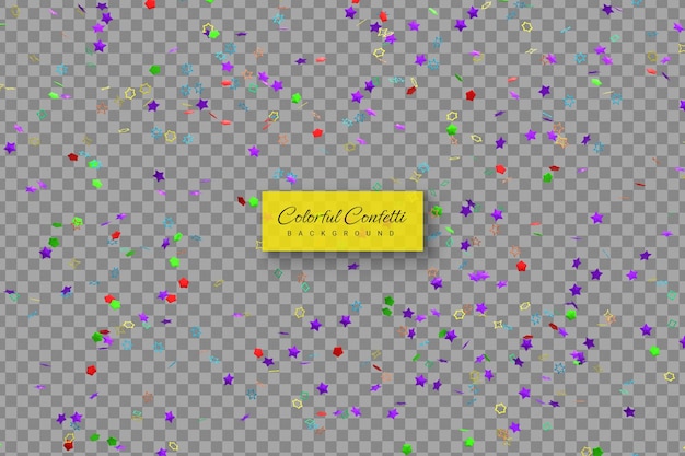 Realistické zlaté a barevné konfety a serpentinová exploze pro festivalovou párty, stuha 3D renderování