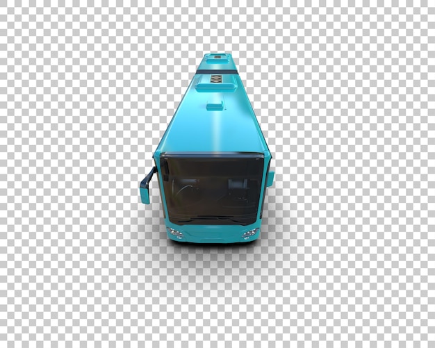 Realistický autobus izolovaný na pozadí 3D renderování ilustrace