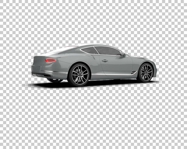 Realistický sportovní vůz izolovaný na pozadí, 3D renderování ilustrace