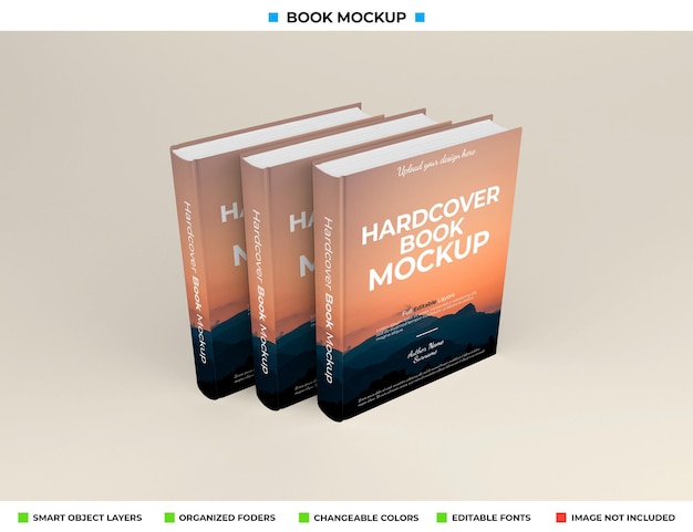 Realistico design mockup libro isolato