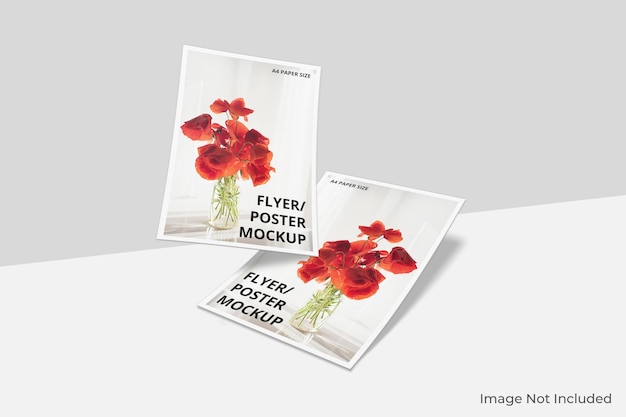 Realistico design mockup poster A4