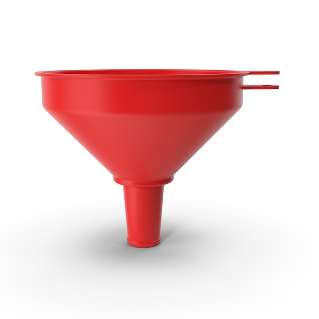 Realistico imbuto di plastica rossa 3D File PSD dettagliati utensili da cucina e strumenti artistici