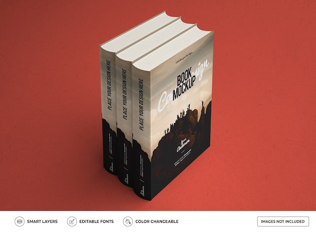 Realistico libro a copertina rigida Mockup Design