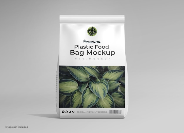 Realistico Matte Bakery Food Bag Modello mockup PSD per la presentazione della confezione del prodotto