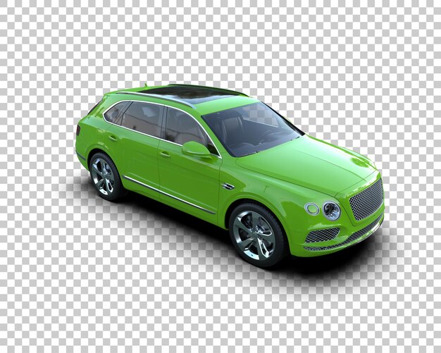 Realistico SUV isolato sullo sfondo illustrazione di rendering 3D