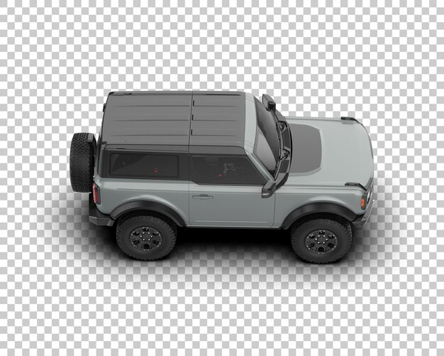 Realistico SUV isolato sullo sfondo illustrazione di rendering 3D
