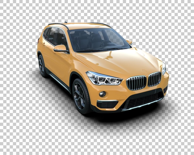 Realistico SUV isolato sullo sfondo illustrazione di rendering 3D