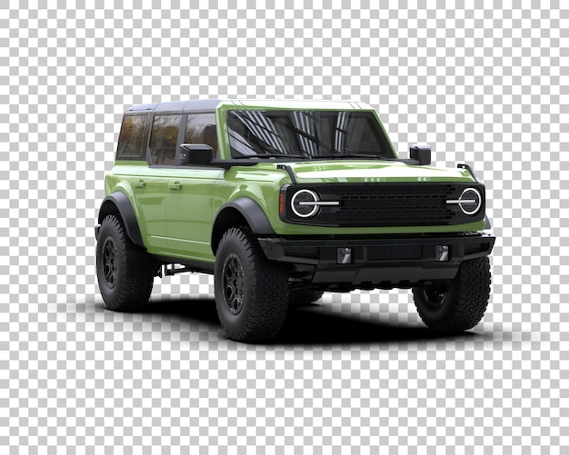 Realistico SUV isolato sullo sfondo illustrazione di rendering 3D