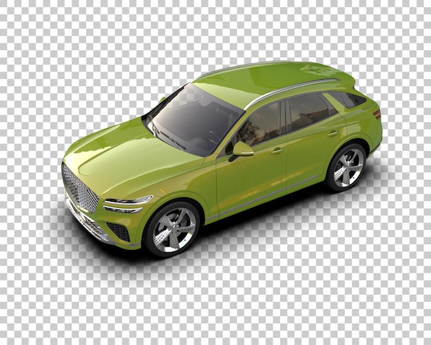 Realistico SUV isolato sullo sfondo illustrazione di rendering 3D