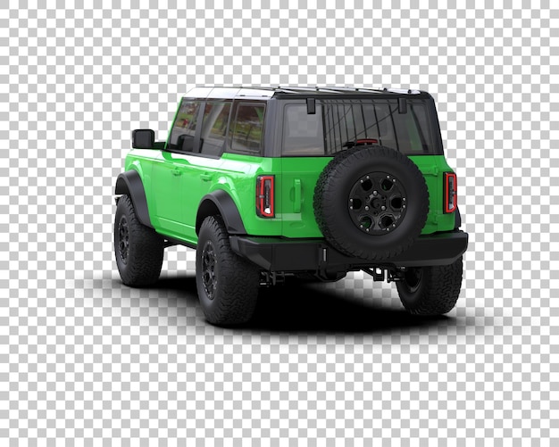 Realistico SUV isolato sullo sfondo illustrazione di rendering 3D