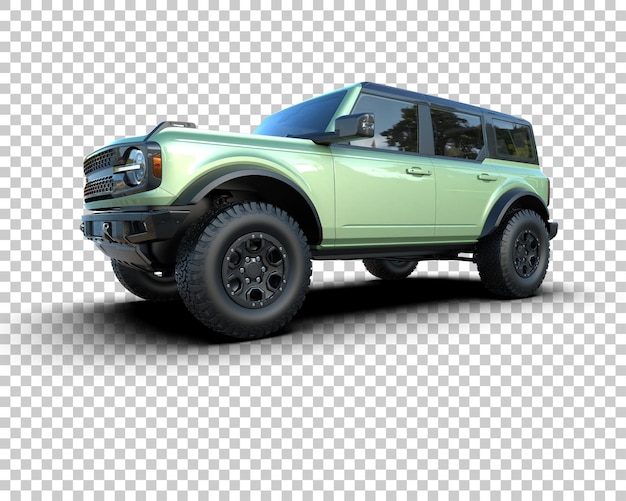 Realistico SUV isolato sullo sfondo illustrazione di rendering 3D