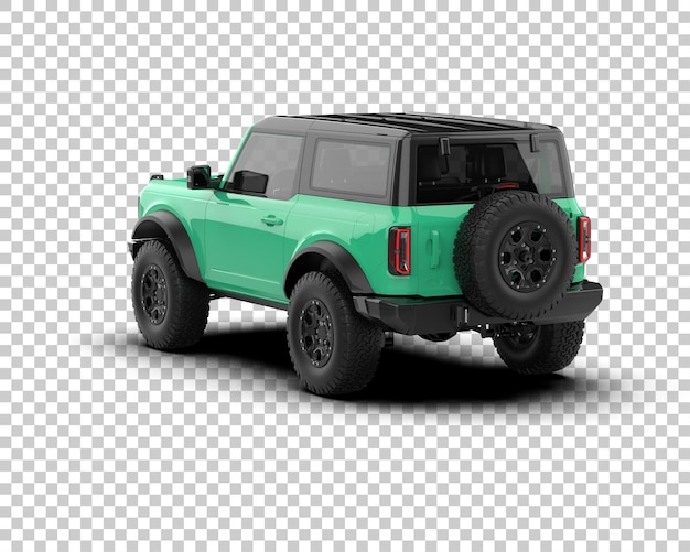 Realistico SUV isolato sullo sfondo illustrazione di rendering 3D