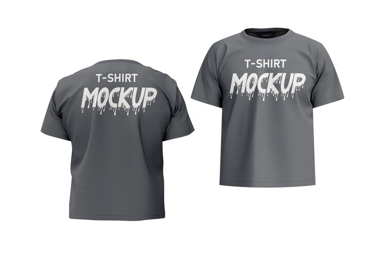 Realistico T-Shirt Mockup PSD per il retro del marchio