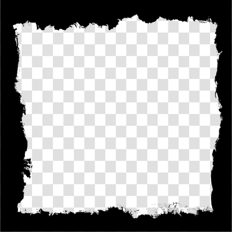 PSD realistico vintage grunge frame border per l'uso di poster isolato su uno sfondo trasparente