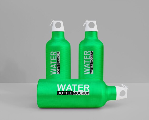 Realistische 3d-wasserflasche und sportwasserflasche