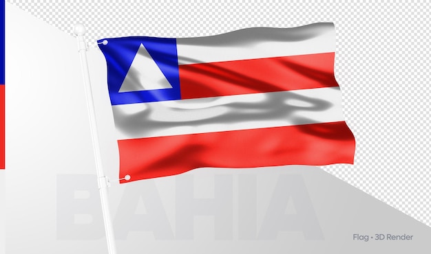 Realistische Bahia-Flagge des brasilianischen Staates 3D-Rendering