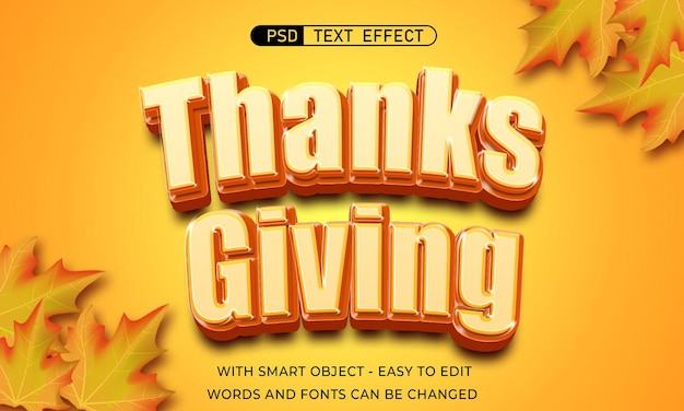 realistische bearbeitbare Text-Thanksgiving-Banner-Vorlage