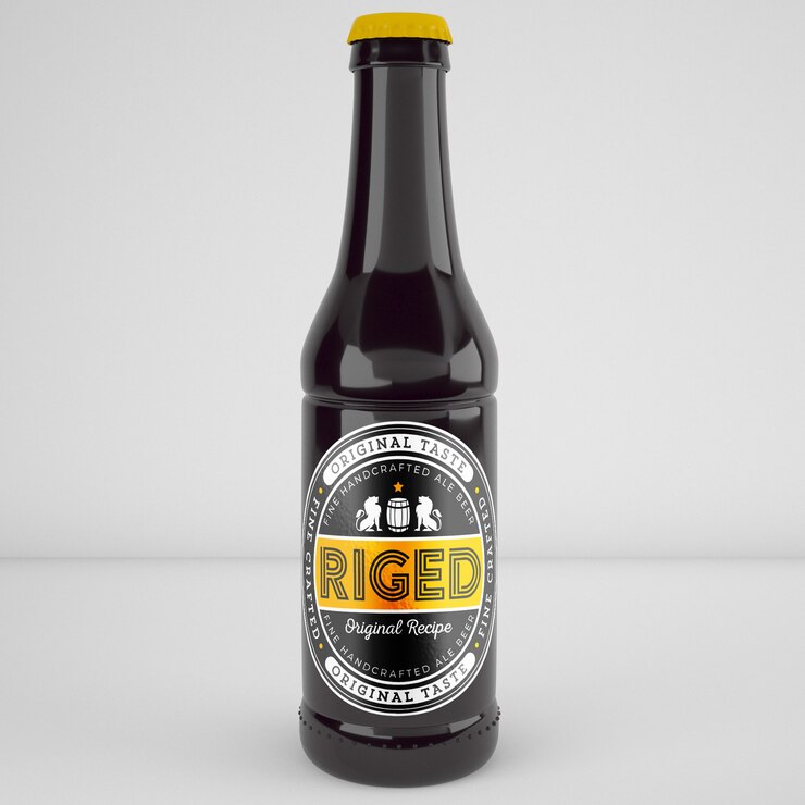 Realistische Bierflasche Mockup