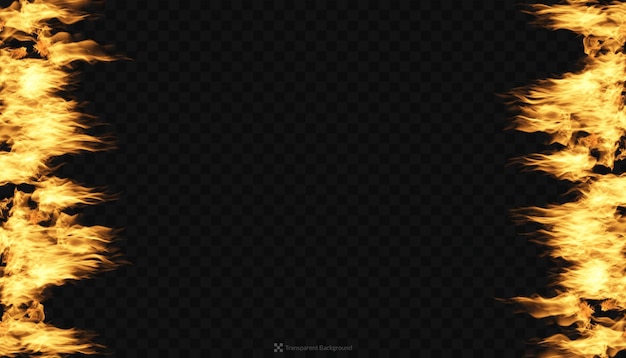 Realistische brennende Feuerflamme isolierte Flamme entzünden Illustration