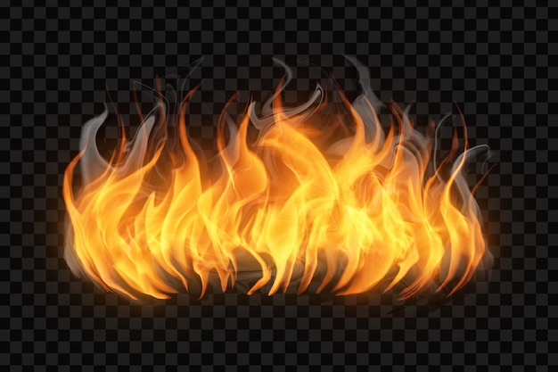 Realistische brennende Feuerflammen Brennende heiße Funken realistische Feuerflamme Feuerflammeneffekt