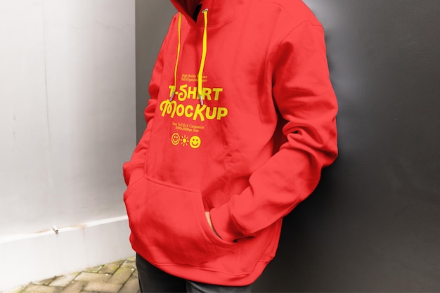Realistische Casual-Hoodie-Mockup-Vorlage