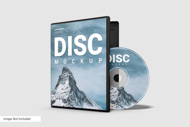 Realistische cd und open case mockup