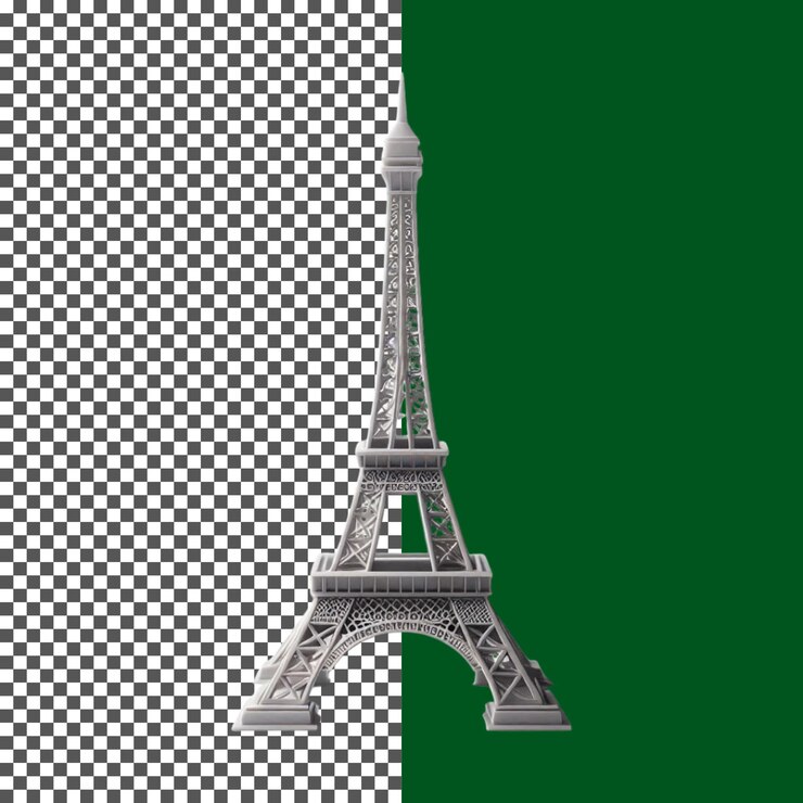 PSD realistische eiffelturm-grafik für die französische kultur themen auf transparentem hintergrund png psd