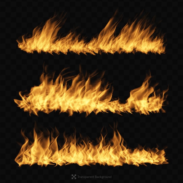 Realistische Feuerflammen Illustration Feuerglüheffekt