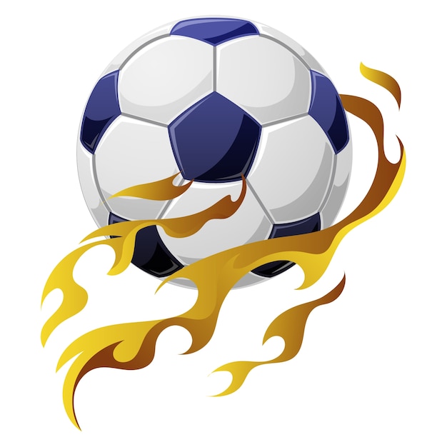 Realistische Fußballillustration isoliert