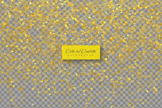 Realistische goldene Konfetti und Serpentin-Explosion für das Festival-Party-Band