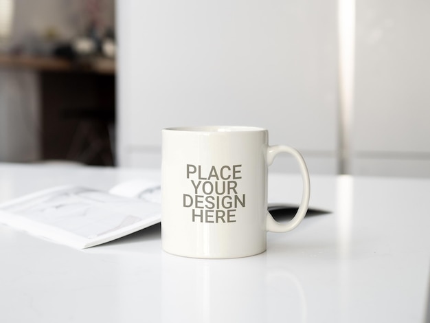 Realistische Kaffeetasse Tasse Minimal Mockup Design