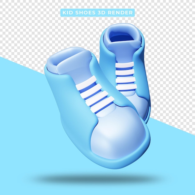 Realistische kinderschuhe 3d-rendering