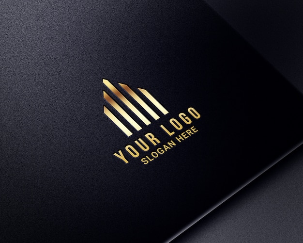Realistische Luxusgold-Logo-Modelle