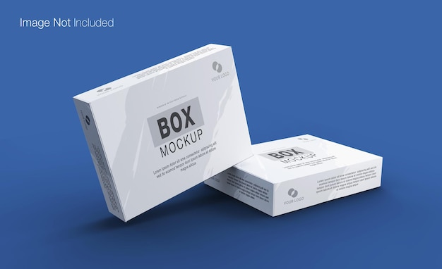 Realistische nahaufnahme auf box-mockup-design isoliert rendern