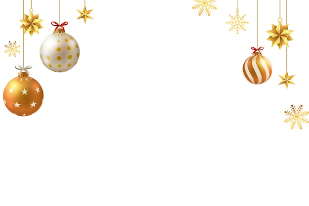 Realistische Neujahrsgrenze mit Ornamenten