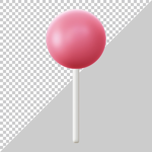 Realistische rosa süßigkeiten in 3d-rendering