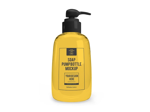 Realistische Seifenpumpenflasche Mockup Vorlage isoliert