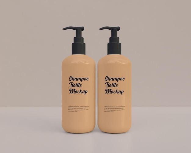 Realistische shampoo-mockup-flasche