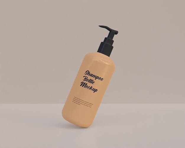 Realistische shampoo-mockup-flasche