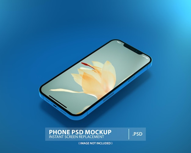 PSD realistische smartphone-app und ui-mockup