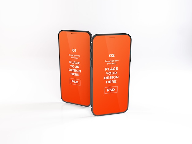 Realistische Smartphone Mockup Tempate
