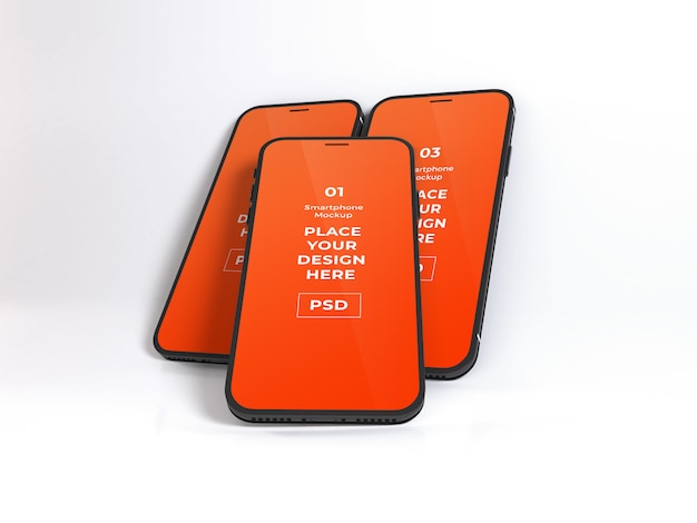 Realistische Smartphone-Mockup-Vorlage