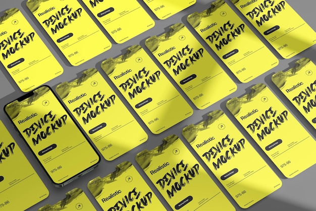 Realistische Telefon-Mockup-Vorlage für App-Showcases