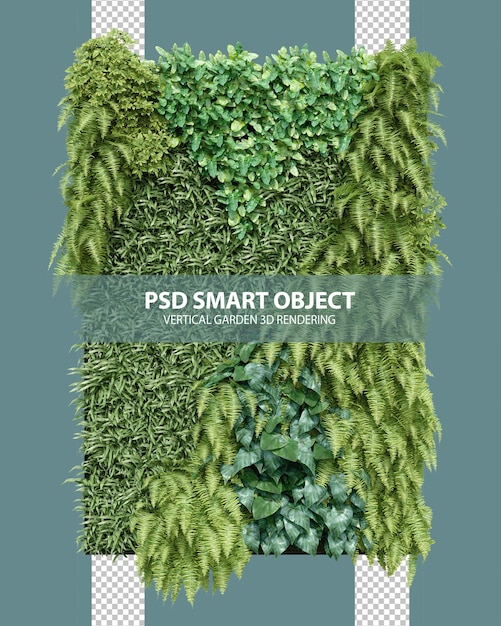 Realistische vertikale Garten 3D-Rendering von isolierten Objekten