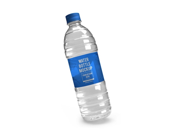 Realistische Wasserflasche Mockup Vorlage isoliert