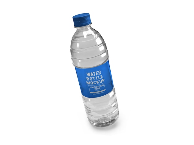 Realistische Wasserflasche Mockup Vorlage isoliert