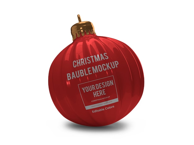 Realistische Weihnachtskugel Kugel Mockup Vorlage isoliert