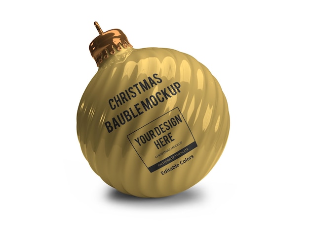 Realistische Weihnachtskugel Kugel Mockup Vorlage isoliert